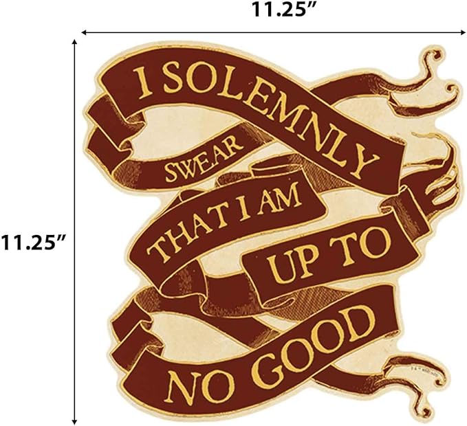 Harry Potter I Solemnly Swear I Am Up to No Good Wood Wall Decor - Vintage Harry Potter Wall Art for Home or Office