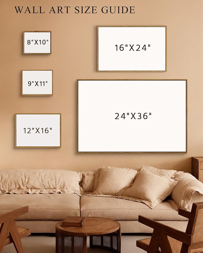 InSimSea Framed Canvas Wall Art Vintage Decor, Home Decor Classical Oil Painting Cloud Study Wall Decorations for Living Room, Large Prints Artwork for Bedroom Bathroom Gallery, 24"x36"
