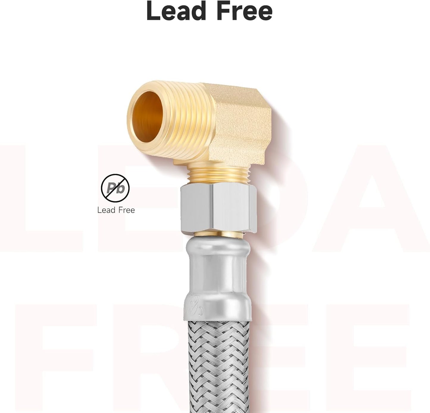 Roastove Universal Dishwasher Installation Kit,4 Ft Stainless Steel Dishwasher Hose,Burst Proof Water Supply Line with 3/8" Compression Connections