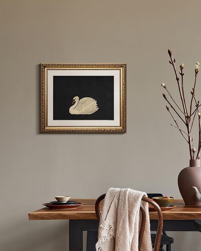 VIYYIEA Gold Framed Wall Art Canvas Print Home Decor,Black,13x16in