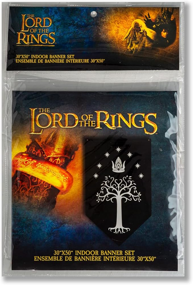 Lord of the Rings Banner 30" x 50" Indoor Fabric Wall Hanging Door Decor Official Product (Tree of Gondor)