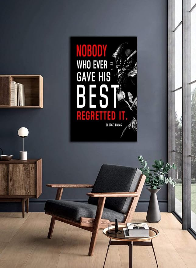 Football League Sports Decor • Superstar Quote Inspirational Poster Canvas Wall Art • Success • Motivational Artwork Modern Home Decor For Home,Office,Gym,Classroom Wall Decor Framed Ready to Hang