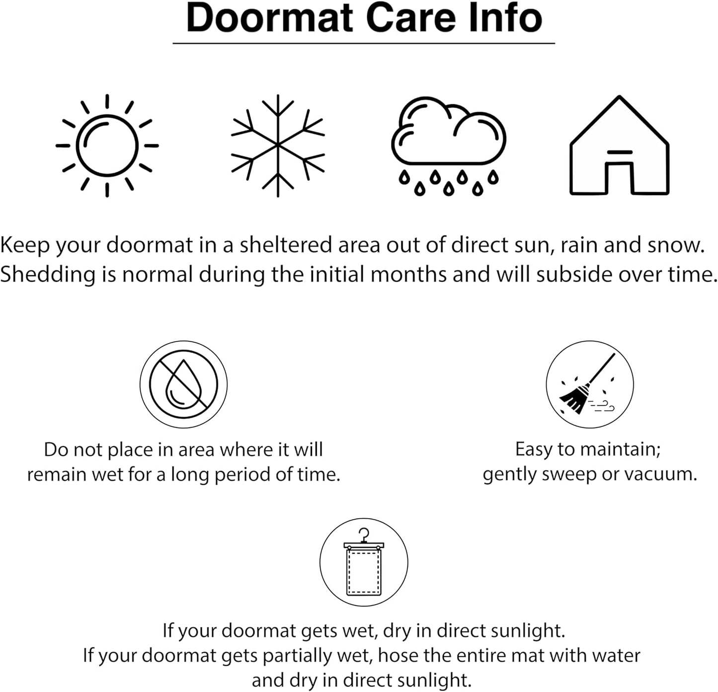 Calloway Mills 152961830W Black Border 18" x 30" Monogram Doormat, (Letter W)