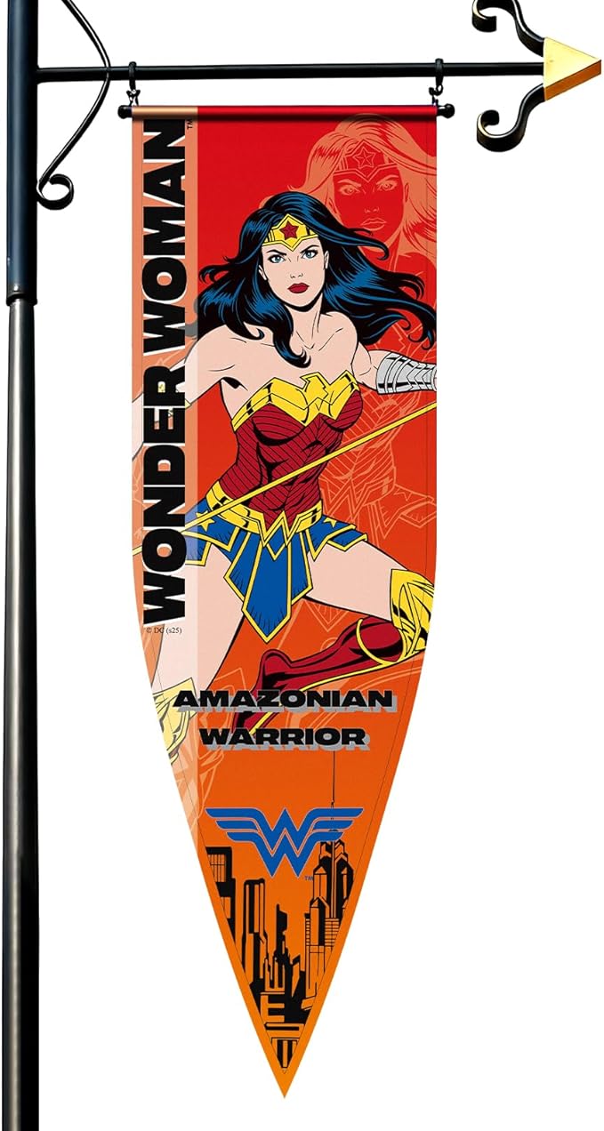 Superhero Banner Flag Backdrop Decor, 18"x59" Hero Themed Pennant Flags for Room Birthday Party Wall Decorations