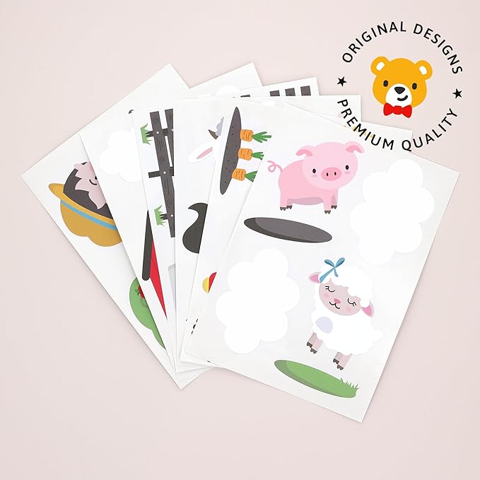 Farm Life Decals - Easy-to-Apply & Removable Wall Stickers: Transform Your Toddlers Bedroom with Durable, Vibrant Peel-and-Stick Wall Decor – Farm Stickers for Kids