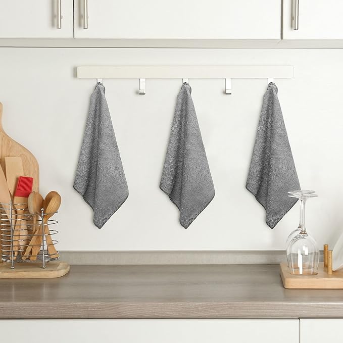 Macarrie 200 Pieces Microfiber Cleaning Cloths Bulk Absorbent Microfiber Towels Reusable Lint-Free Streak Free Wash Rags for House Kitchen Office Restaurants Bar Shop Car, 12 x 12 Inches (Gray)
