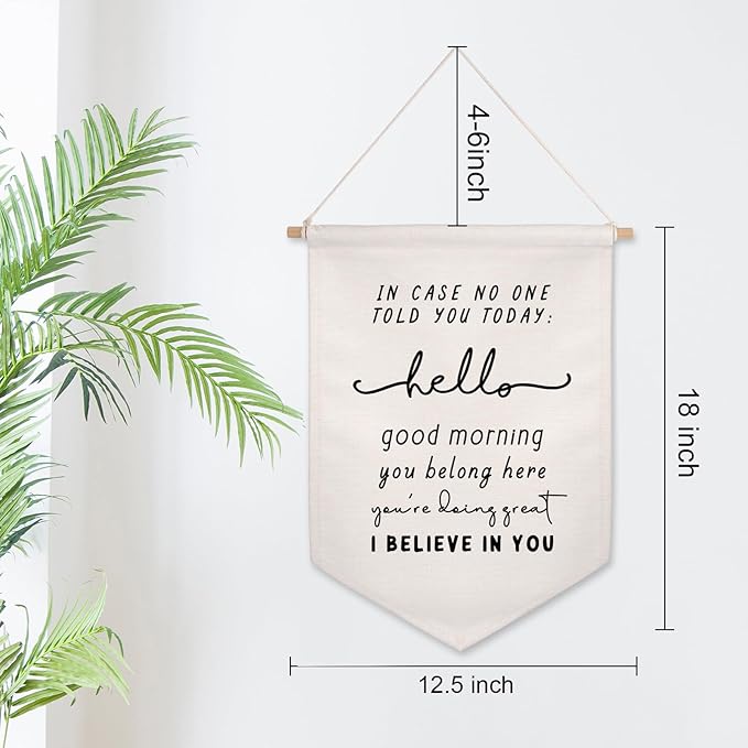 In Case No One Told You Today Banner, You Belong Here Wall Hanging, School Classroom Wall Decor, Teacher Welcome Sign, Classroom School Pennant Flag, Classroom Motivational Banner