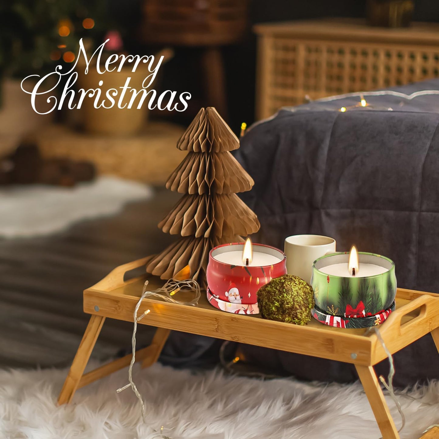 36Pack Christmas Scented Candles Sets,Long Burning,2.5oz Natural Soy Wax with Essential Oils Decorative Aromatherapy Candles for Christmas,Thanksgiving Gift, Home Scented
