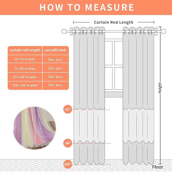 XiDi Pink Yellow Curtains for Girls Bedroom Decor Kids Blackout Curtains for Nursery Room Darkening Rainbow Princess Unicorn Wall Decals Little Girl Pink Yellow Purple 34x54 Inches Long 2 Panels Set