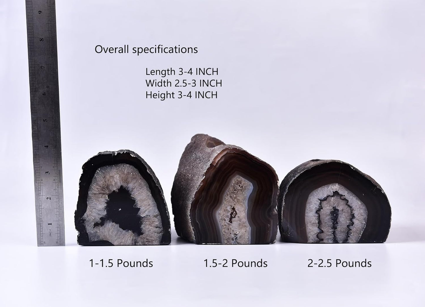 AMOYSTONE Earth Tone Agate Candle Stand 1.5-2lb Spa & Yoga Studio Essential | Natural Brazilian Stone | Meditation Sanctuary Decor | Eco-Friendly Spiritual Gift