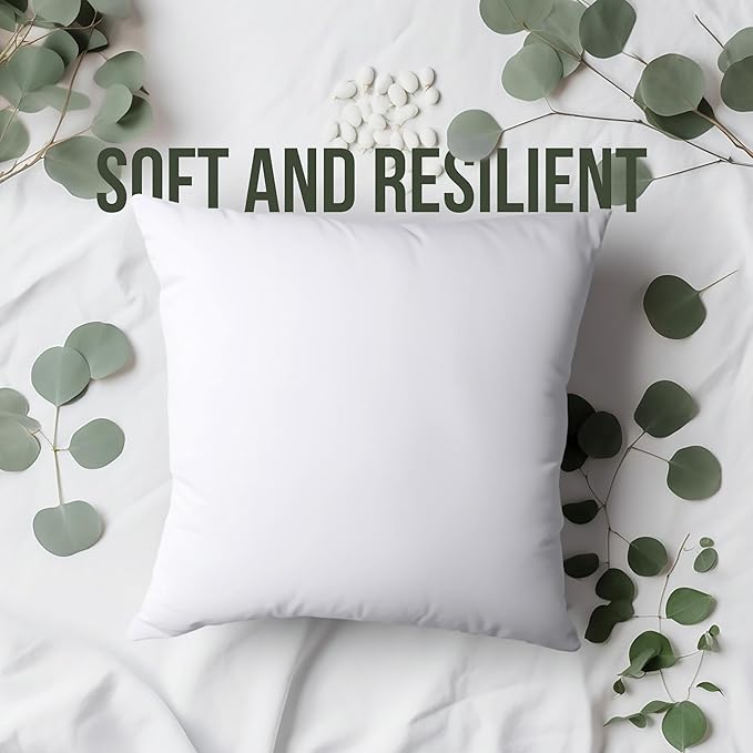 Utopia Bedding Throw Pillows (Set of 1, White) – 20 x 20 Inches Down Alternative Pillows for Bed, Sofa, and Couch - Fluffy Decorative Stuffer Pillow for Indoors & Outdoors (Pack of 2)