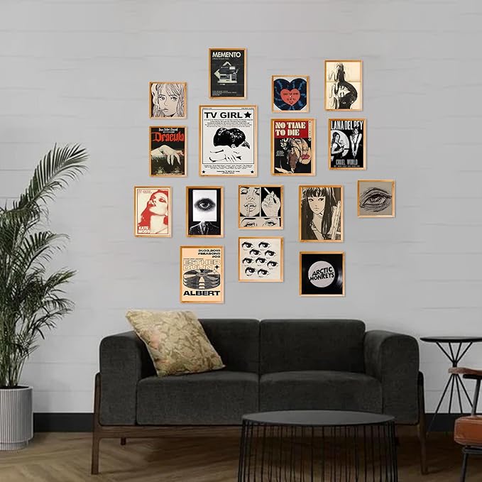 Downtown Girl Room Decor Y2K Posters for Bedroom,Retro Coquette Wall Decor,Trendy TV Girl Posters Y2K Wall Art,Rockstar Vintage Wall Art Prints 2000s Coquette Wall Collage Kit for Teen Girls Dorm,Unframed
