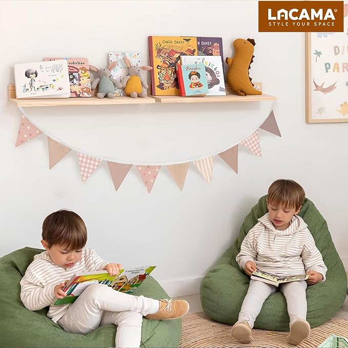 Lacama Nursery Decor Nursery Wall Decor Wildflower Pennant Banner Flags, Girls Room Decor, Boho Flags Playroom Wall Decor Banner for Nursery Baby Shower Birthday Boho Wedding Party Event