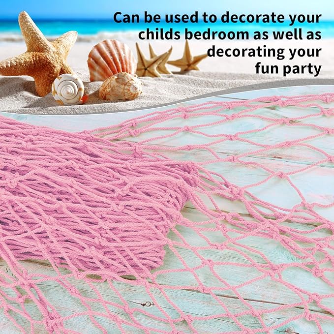 2 Pack Fish Net Decorations for Party