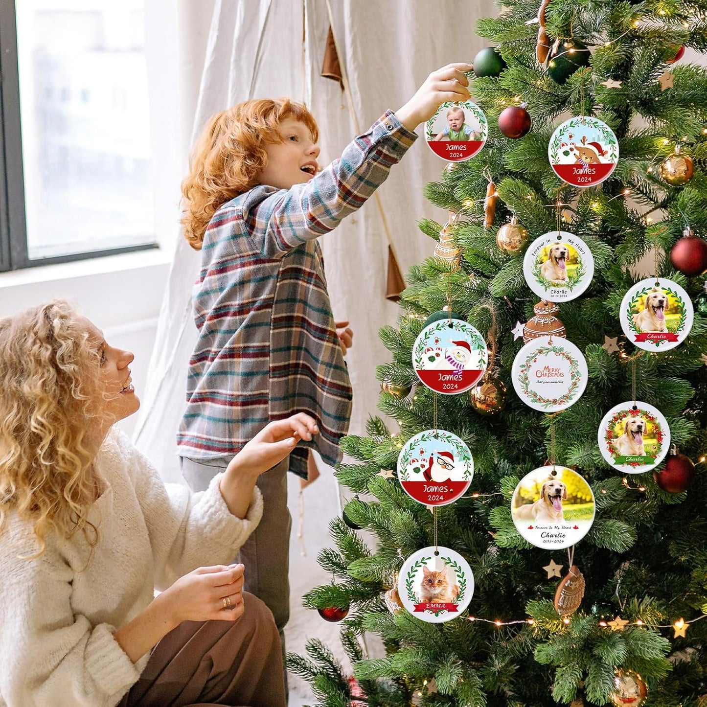 Personalized Pet Memorial Ornament, Custom Photo, Name & Dates, Dog Memorial Gifts for Loss of Dog, Cat, Customized Sympathy Keepsake Ornaments 2025