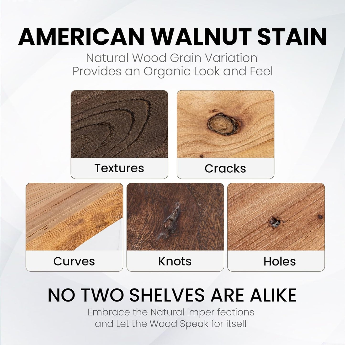 72 Inch Floating Shelves for Wall, Rustic Elm Wood Floating Shelves for Home Décor, Wall-Mounted Display Shelves with Heavy-Duty Bracket, Long Floating Shelf for Kitchen, Living Room, Walnut Finish