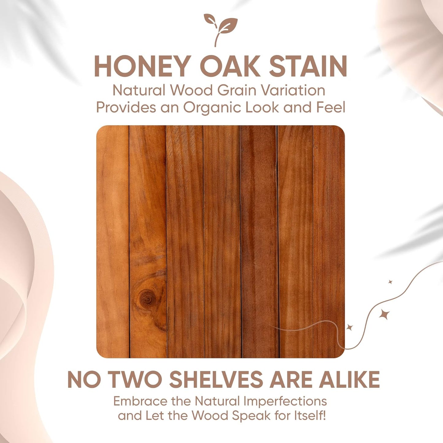 Homeforia 12 inch Oak Floating Shelf, High End Solid Real Wood 12inch Small Floating Shelves for Wall Mounted, Honey Oak Wooden 12in Floating Shelves, Heavy Duty Bracket, 12 X 6.5 X 1.75 in, Set of 3