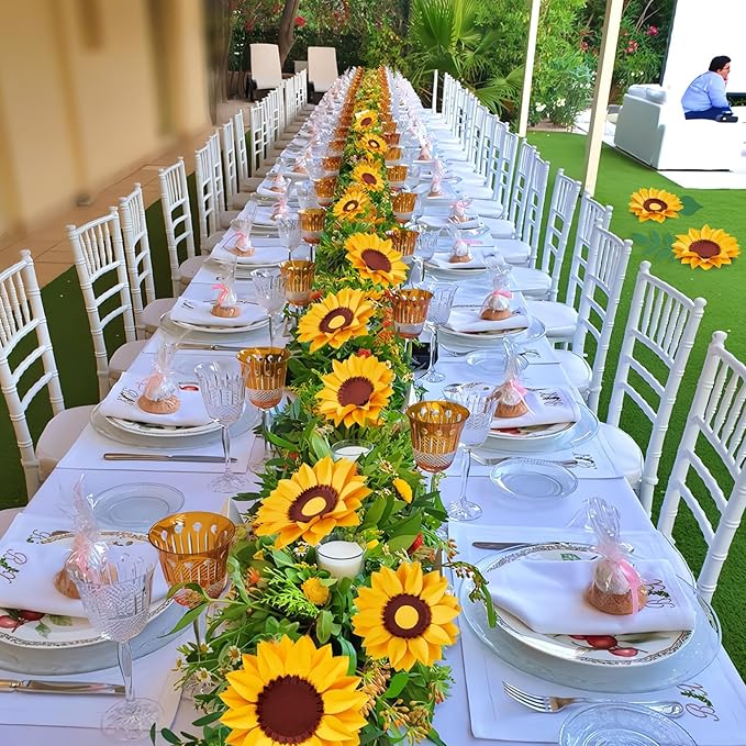 SUNBEAUTY Sunflower Paper Flower Decorations for Wall Giant Artificial Sunflowers Classroom Decor Bulletin Board Decoration Large 3D Paper Flowers Hanging for Wedding Baby Shower Tea Party