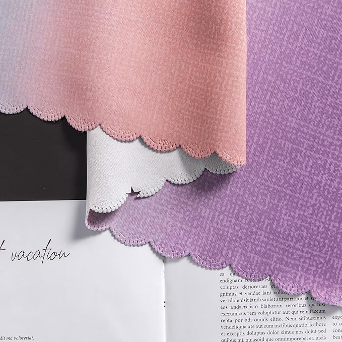 XiDi Curtains for Bedroom Decor, Rainbow GreyPinkPu-34-54