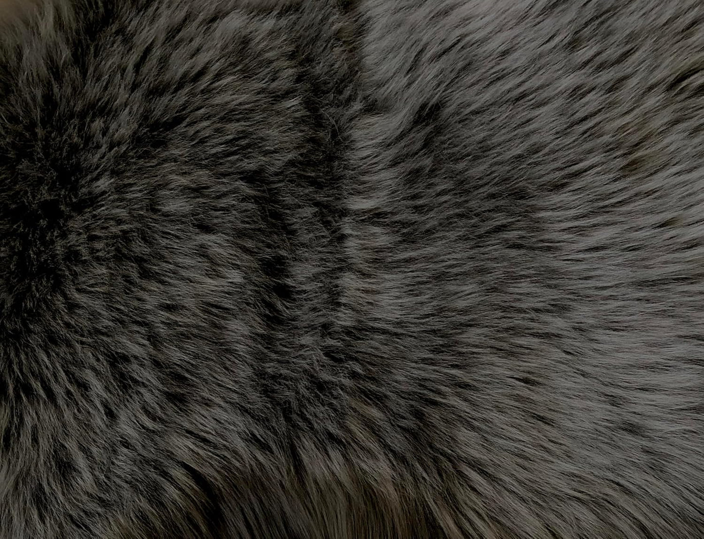 LAMBZY Faux Sheepskin Super Soft Hypoallergenic Silky Shag Rug for Living Room, Kids Room, Sofa (Quarto 4 Pelts 4'x6', Dark Grey)