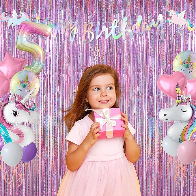 Melsan 3 Pack 3.2 x 8.2 ft Sparkling Pinkish Purple Tinsel Valentines Backdrop Fringe Curtain Backdrop Party Decorations Glitter Decor for Birthdays, Bachelorette, Weddings, Photo Booth