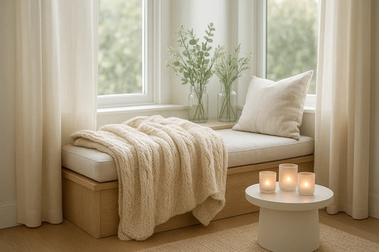 Cozy Up Your Home with Warm Lights and Soft Throws