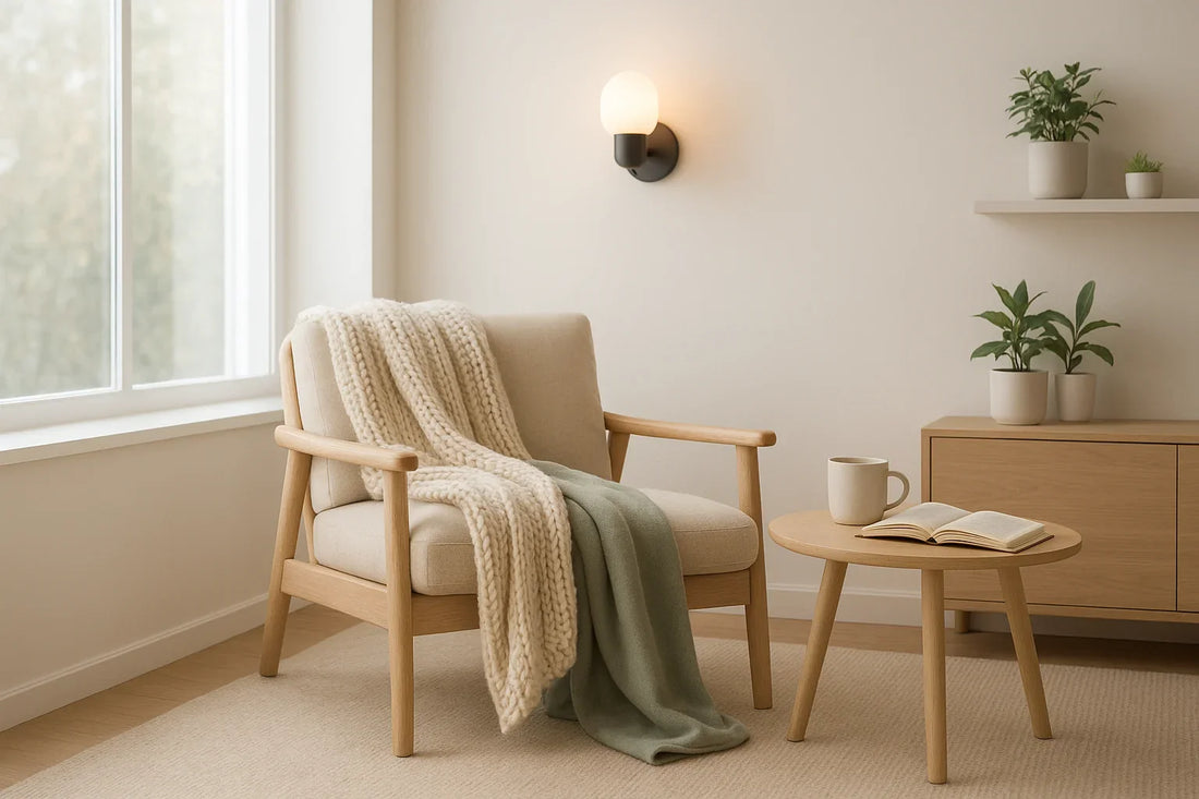 Cozy Up Your Space with Soft Throws and Warm Lighting