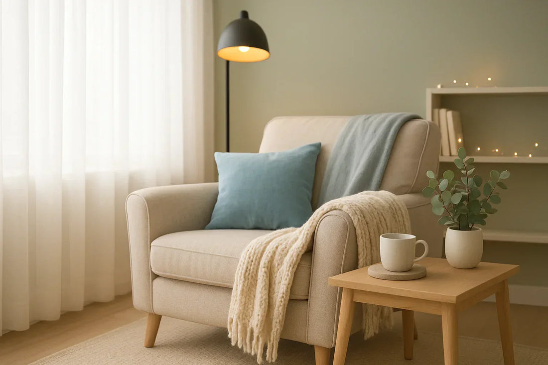 Cozy Up Your Space with Stylish Lighting and Plush Throws