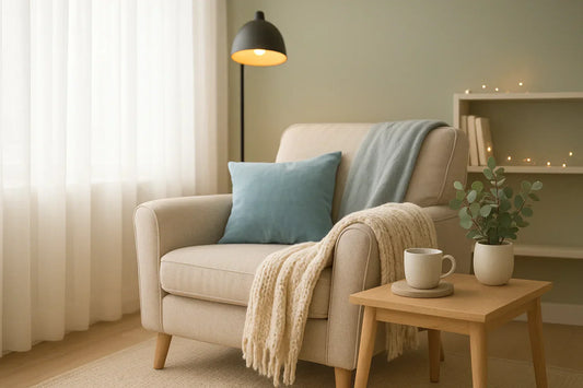 Cozy Up Your Space with Stylish Lighting and Plush Throws