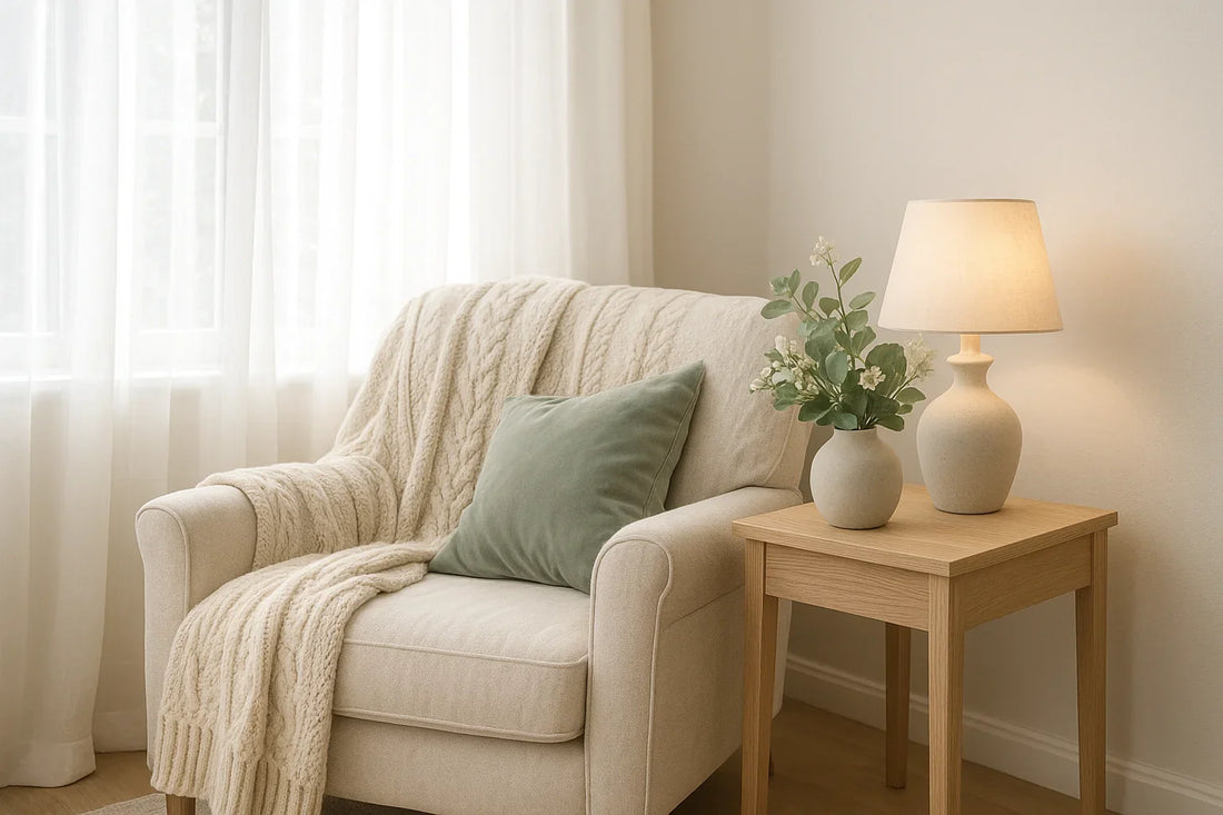 Cozy Up Your Space with Soft Throws and Stylish Lights