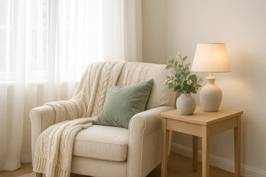 Cozy Up Your Space with Soft Throws and Stylish Lights
