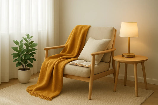 Cozy Home Glow Ideas with Throws, Lighting, and Greenery