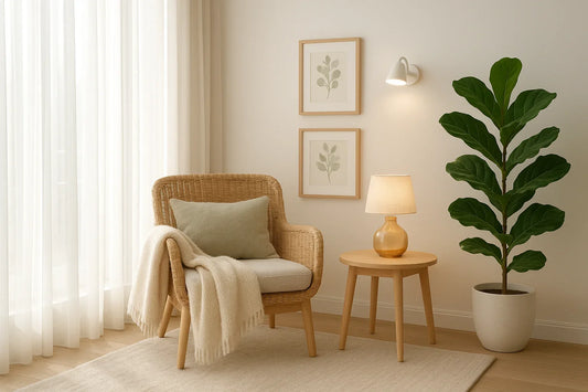 Cozy Home Vibes with Illuminated Style and Soft Touches