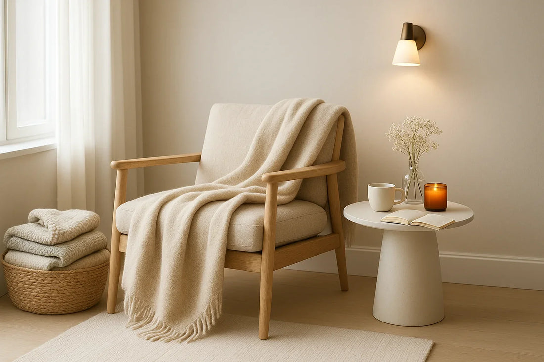 Cozy Up Your Space with Stylish Lighting and Plush Throws