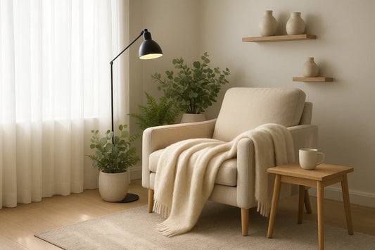 Cozy Up Your Home with Warm Lights and Soft Throws