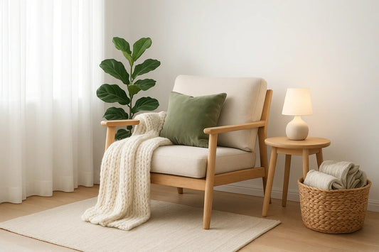 Cozy Up Your Space with Stylish Throws and Mood Lighting
