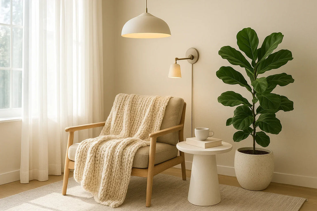 Cozy Home Vibes with Stunning Lights and Soft Throws