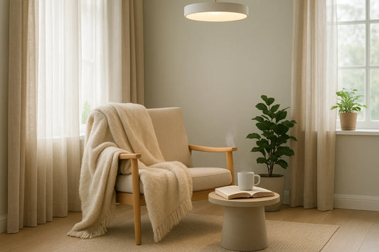 Cozy Home Glow Ideas with Stylish Lights and Plush Throws