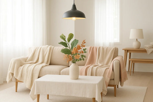 Cozy Home Refresh Ideas with Chic Lighting and Soft Throws
