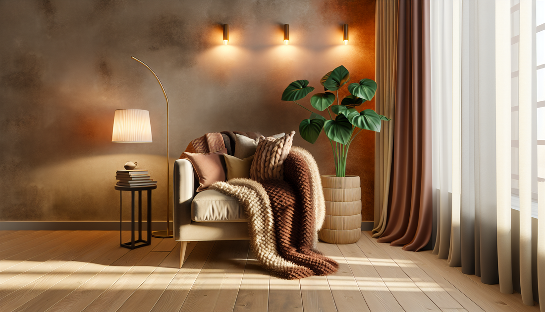 Cozy Up Your Space with Soft Throws and Warm Lighting