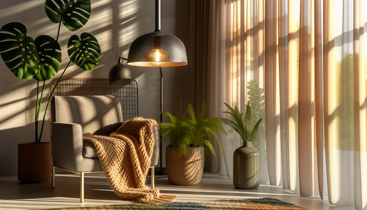 Cozy Up Your Space with Elegant Lights and Soft Throws