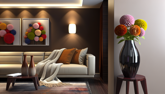 "Transform Your Space: Cozy Textiles, Elegant Vases, and Ambient Lighting"