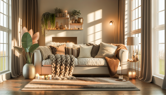 Cozy Up Your Space with Soft Throws and Warm Lighting Ideas