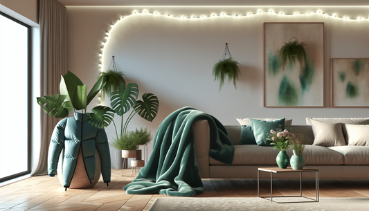 Brighten Cozy Spaces: Lighting, Throws & Green Decor