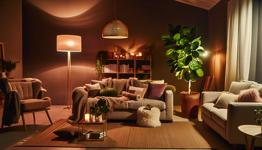 Cozy Interior Ideas with Lighting, Textiles, and Decorative Accents
