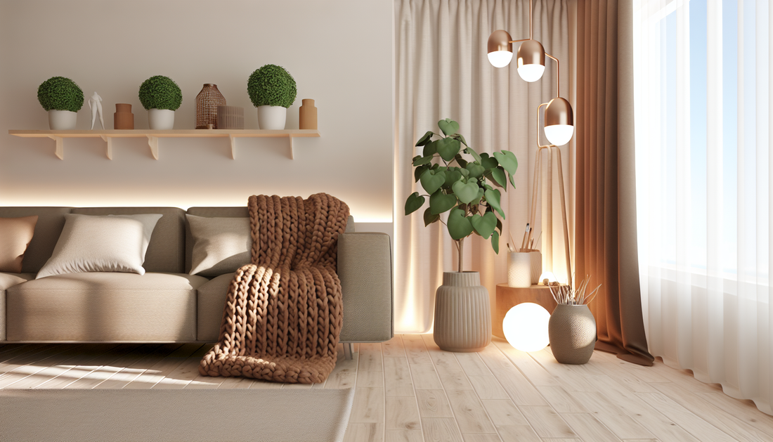 Cozy Up Your Space with Modern Lighting and Plush Throws