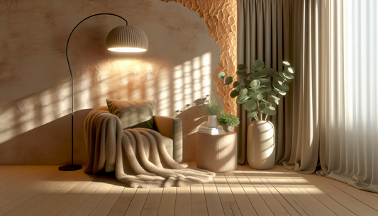 Cozy Up Your Space with Chic Lighting and Soft Throws