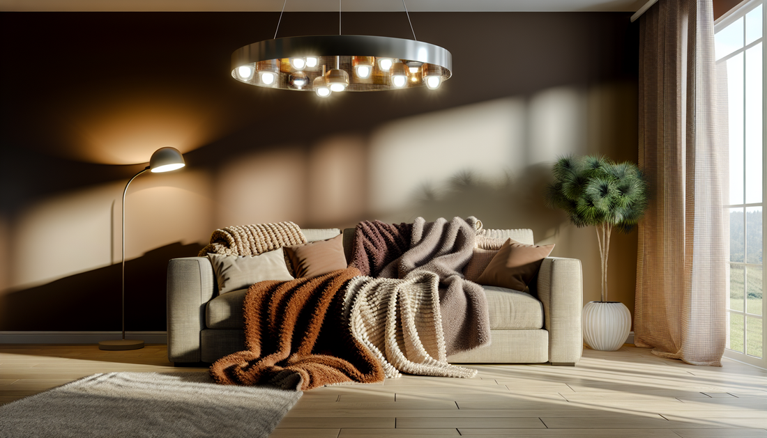 Cozy Home Glow Ideas with Stylish Throws and Lights