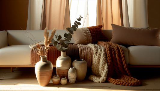 Cozy Home Glow Ideas with Stylish Throws and Vases
