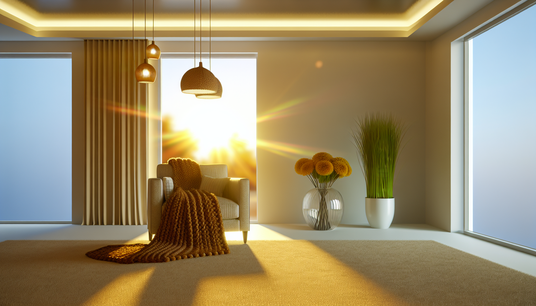 Cozy Up Your Space With Warm Lights and Soft Throws